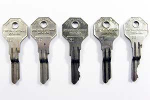 Yale Omega key set for 1934 Chrysler products